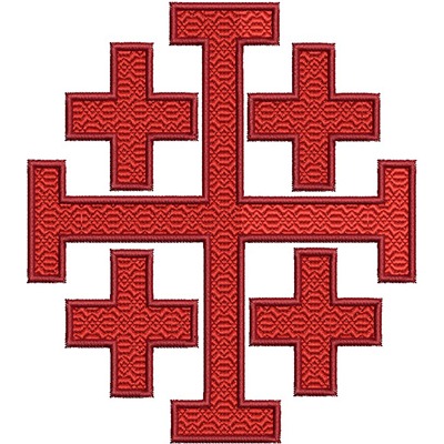 Matriz de matriz Matriz De Bordado Cruz De Jerusalém 12,5 Cm